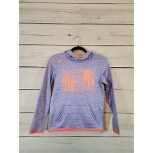 Under Armour‎ Girls Purple Orange Long Sleeve Pullover Hoodie Sweatshirt Size M